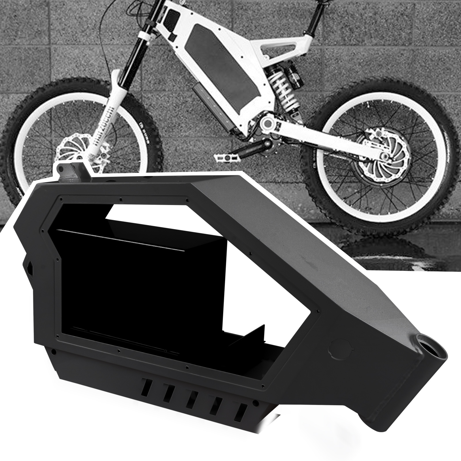 Voilamart Electric Bicycle Bike Frame Kit Stealth Bomber Ebike Frame Steel 177mm dropout