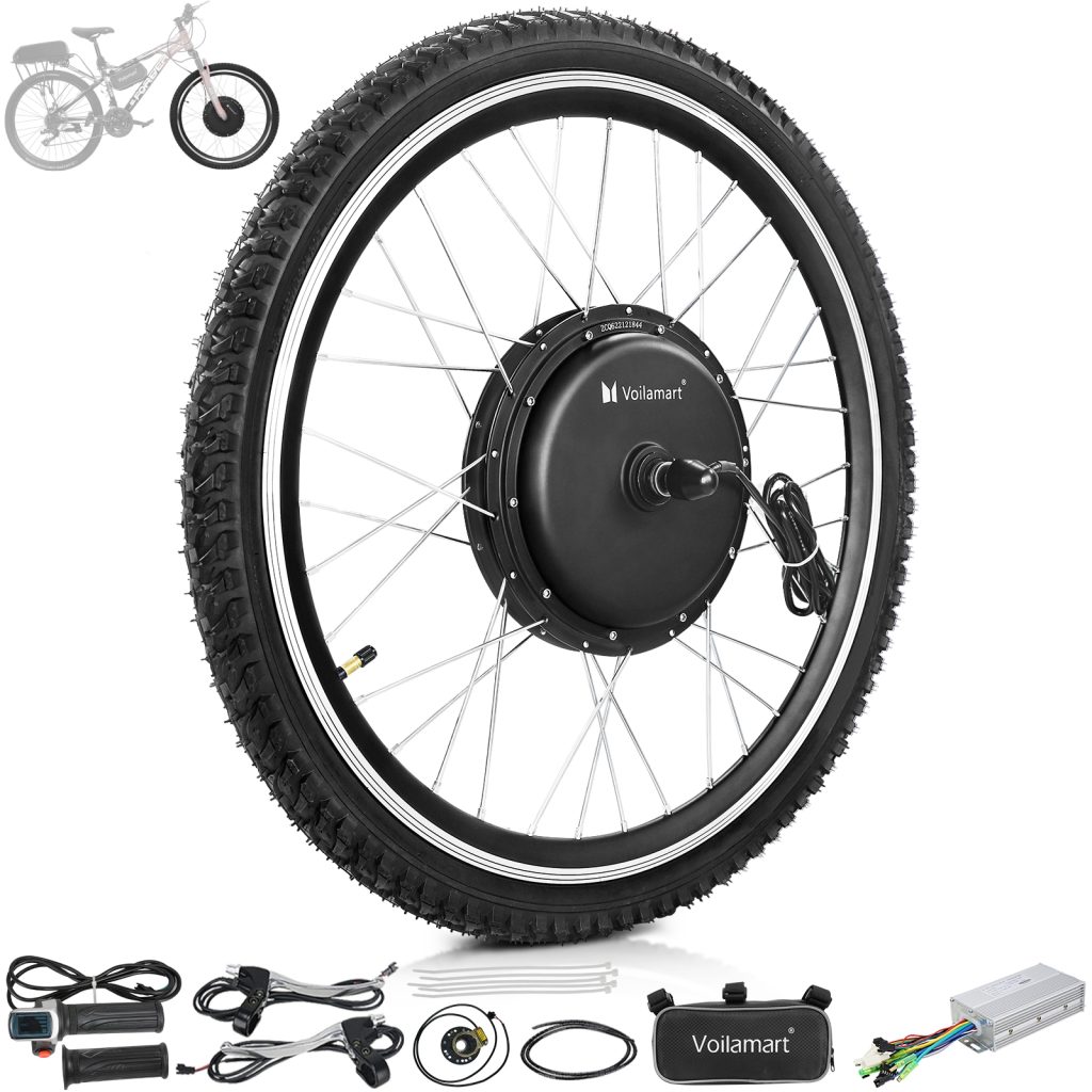 Voilamart 26" Electric Bike Conversion Kit 48V 1000W Front Wheel UK-Type( 250w / 1000w)