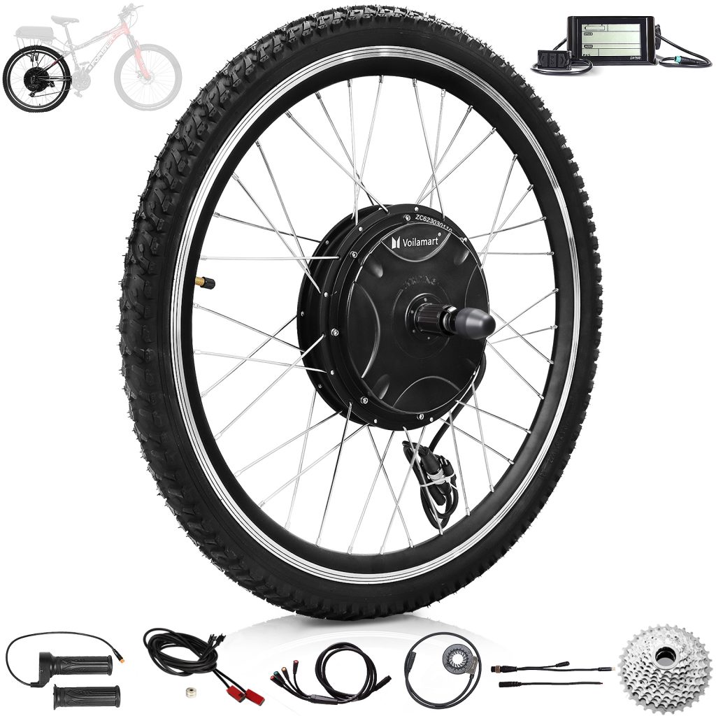 Voilamart Controller Integrated Type 26" Rear Hub Motor Wheel Ebike Conversion Kit 48V 1500W_ Cassette Hub UK type (restricted to 250w)